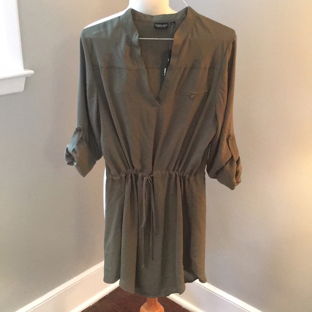 Green Chiffon Dress with Tags